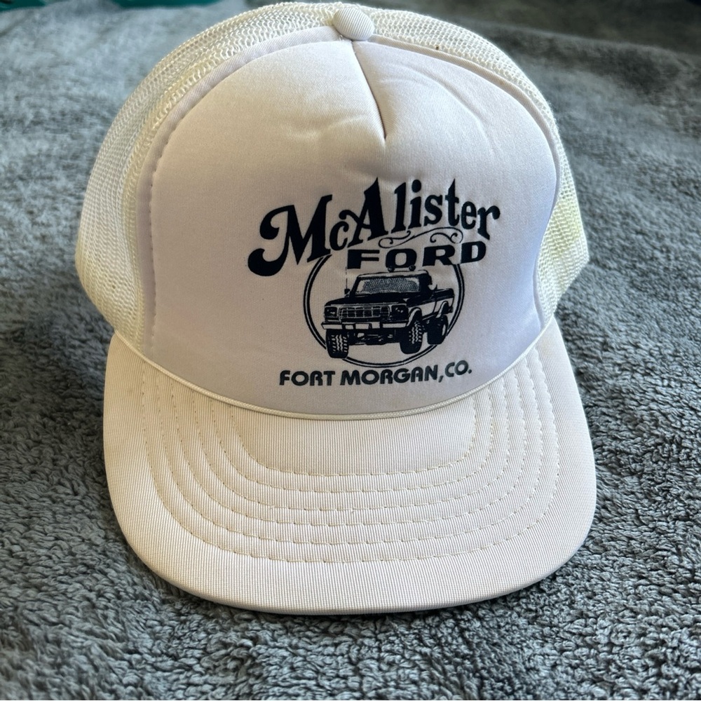 Ford White Mesh Cap